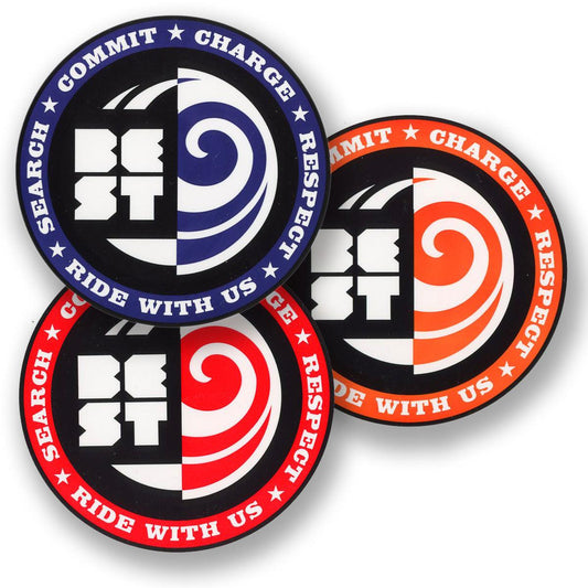 Best 'Ride with Us' Sticker Set - Kitesurf