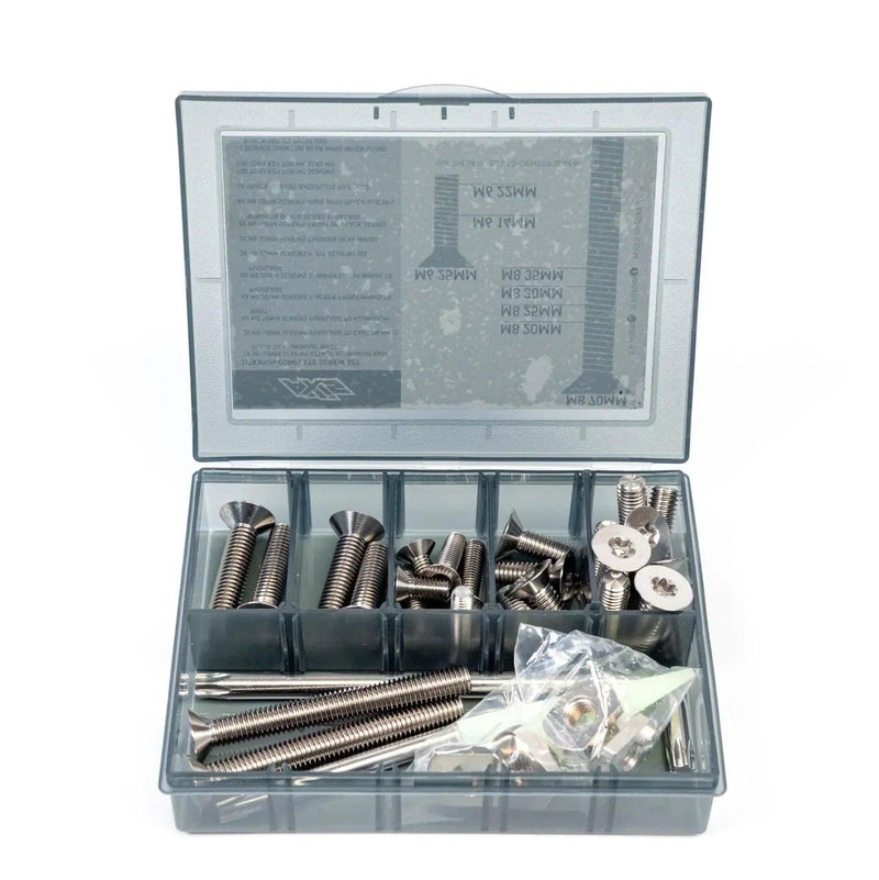 Axis S-Series Complete Screw Set - Titanium - Kitesurf