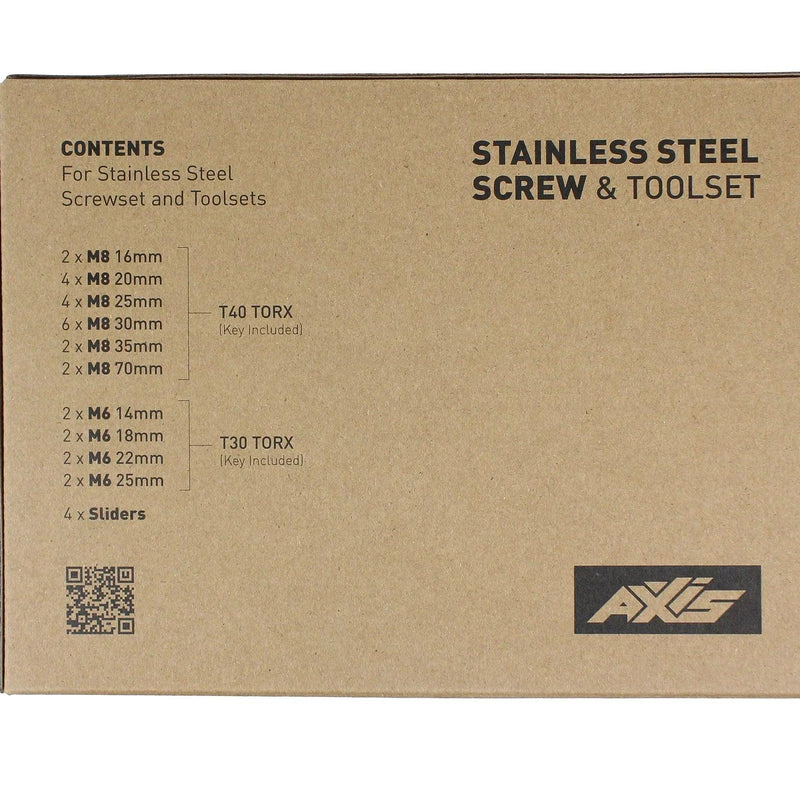 Axis Stainless Screwset and Toolset - Kitesurf