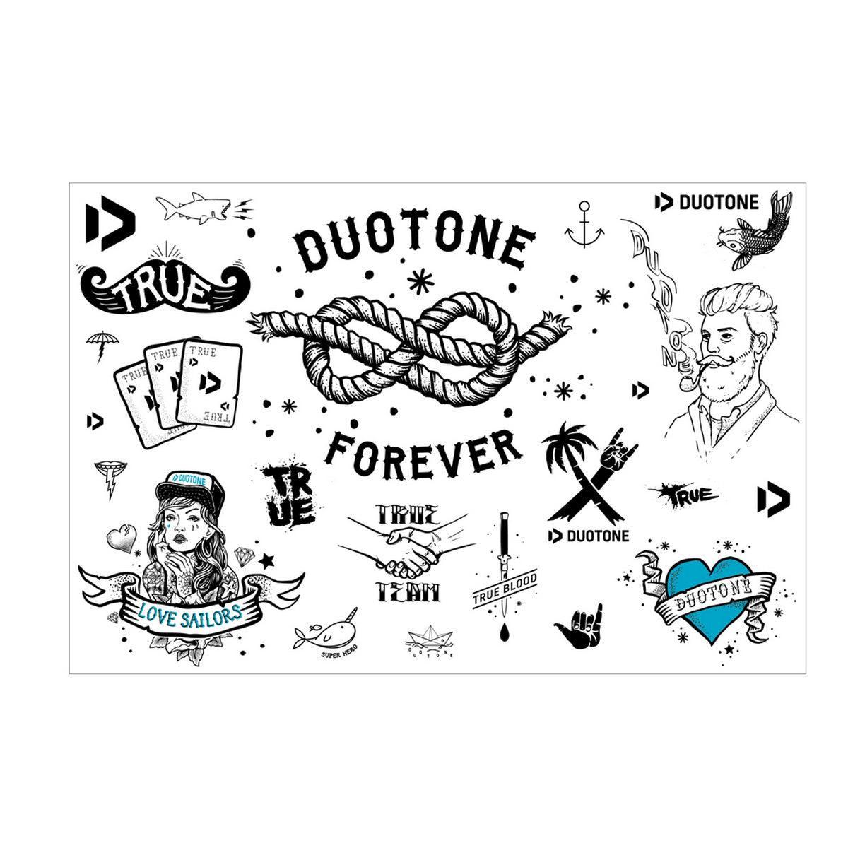 Duotone Tattoo Sticker Sheet - Kitesurf
